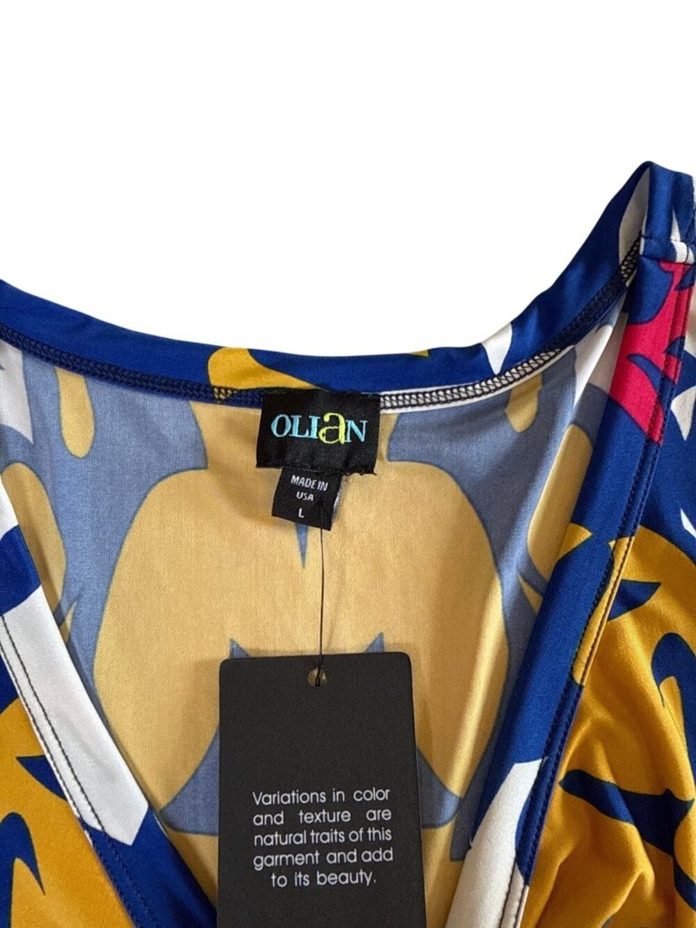 Olian Women Maxi Maternity Dress~Size L~Royal Blue Vacay Resort Outfit NWT L5 11 - Picture 10 of 13